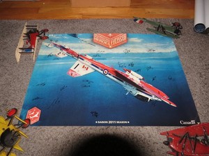 Royal Canadian Air Force RCAF Snowbirds 2011 Signed Poster 18" by 24" & BONUS