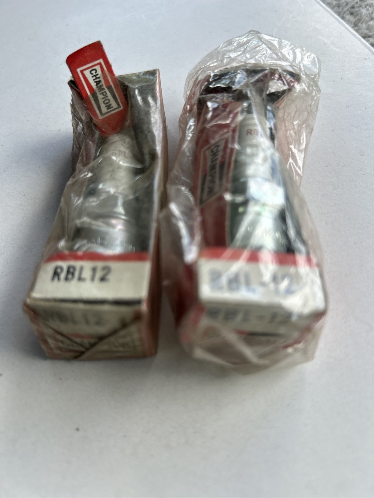 Qty 2 Champion RBL12 Spark Plugs New Old Stock- Free Shipping RBL-12