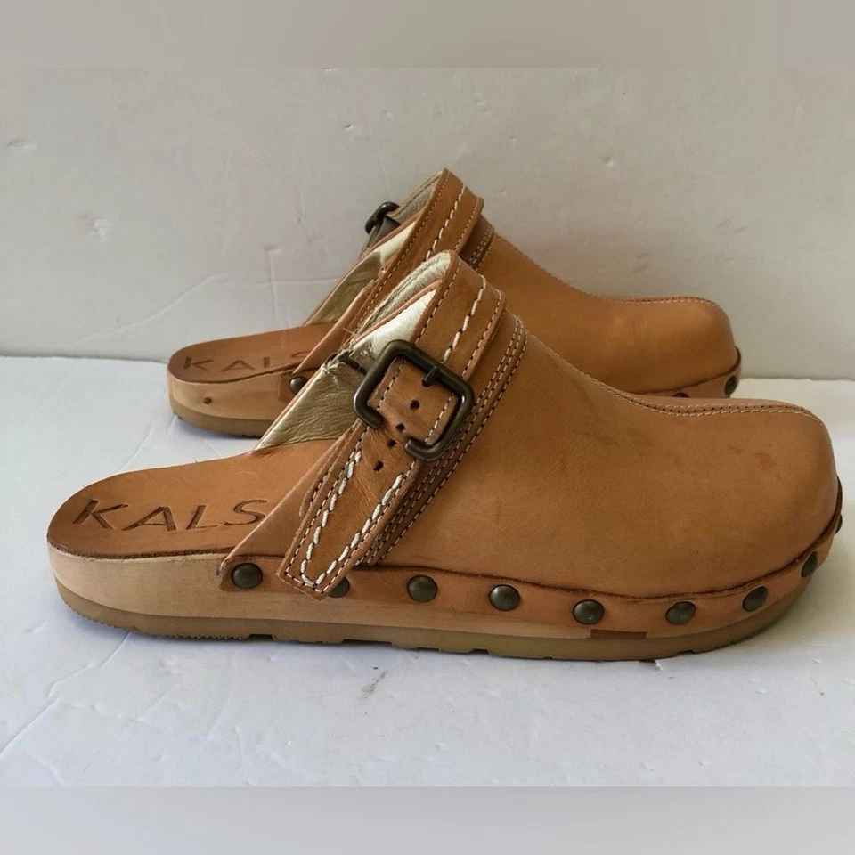 ZAPATO KALSO EARTH MUJER MULAS Y ZUECOS SHANTI CUERO MADERA TALLA 6W NATURAL Foto 4 de 4