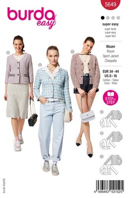 burda style Nr. 5649 Blazer Gr. 34 - 44