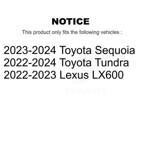 Genius KG-101945 Brake Disc Front & Rear for Toyota Sequoia Tundra Lexus LX600 - Picture 2 of 10