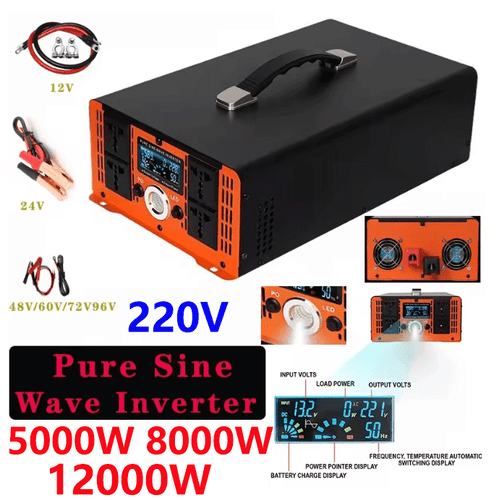 Pure Sine Wave Inverter 5000W 8000W DC 12V/24V/48V to AC 220V Power Inverter - Picture 8 of 22
