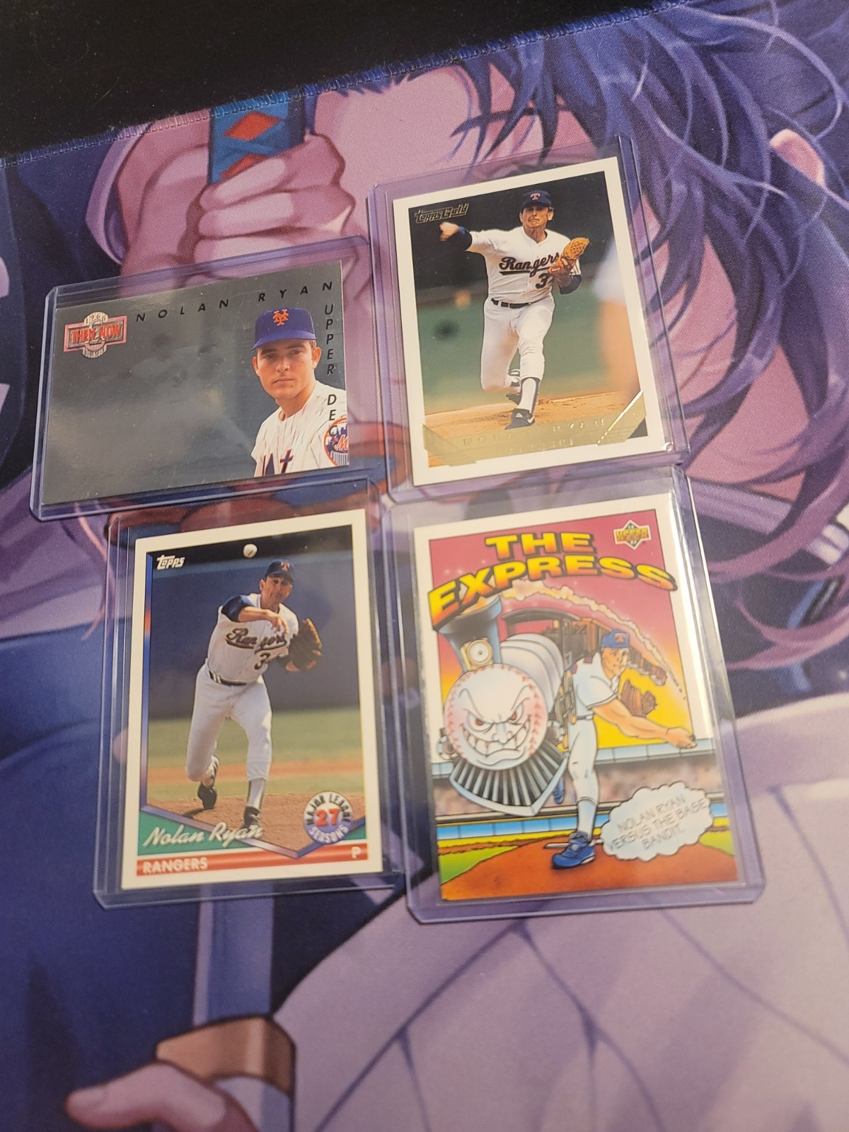 Lot 4 1992-1994 Upper Deck Topps Nolan Ryan Card HOF INSERT VINTAGE SP GOLD #TN5
