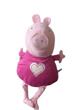 Peppa Pig: Large Soft Toy With Pink Dress White Heart Symbol On Top)