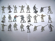 Lot of 24 Original Marx Civil War Gray Confederate Plastic Figures