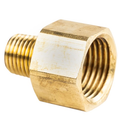 #ad 1 2quot; FNPT 1 4quot; MNPT Pipe Adapter Solid Brass Pressure Gauge Connector Extender $9.95