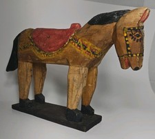 Vintage Primative Folk Art Wooden Horse Mexico 12