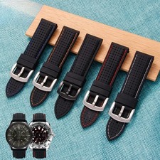 High Quality Sport Silicone Watch Band Porous Breathable Rubber Strap 20 22 24mm