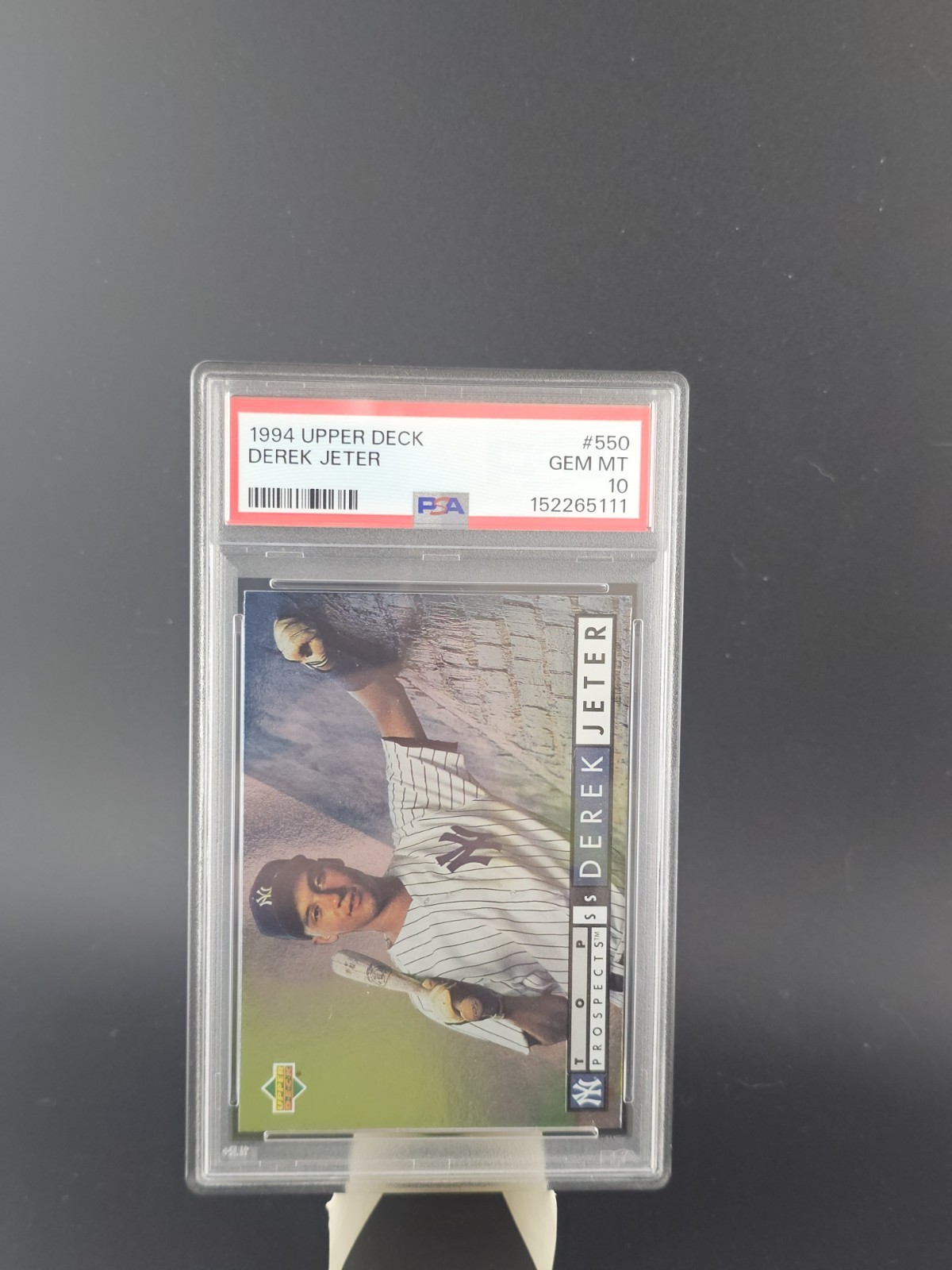 1994 Upper Deck Derek Jeter Rookie Card PSA 10 view 3