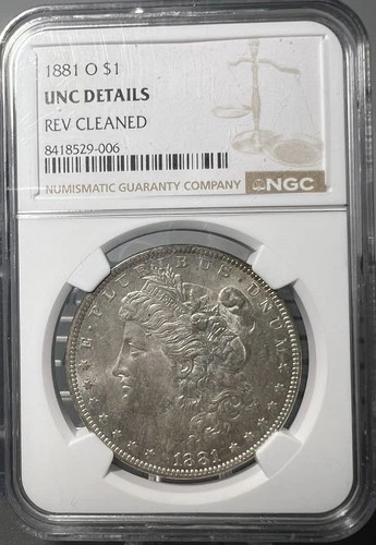 1881-O Morgan Dollar  NGC Unc Details Rev Cleaned .