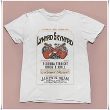 Lynyrd Skynyrd Florida Straight Rock Roll Unisex White T-shirt, Size S-5XL
