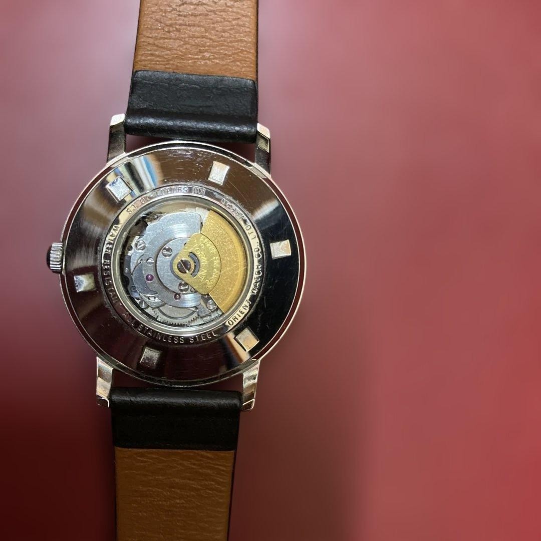 ORIENT Gold Dial Automatic Hand-Wind Leather Stra… - image 2