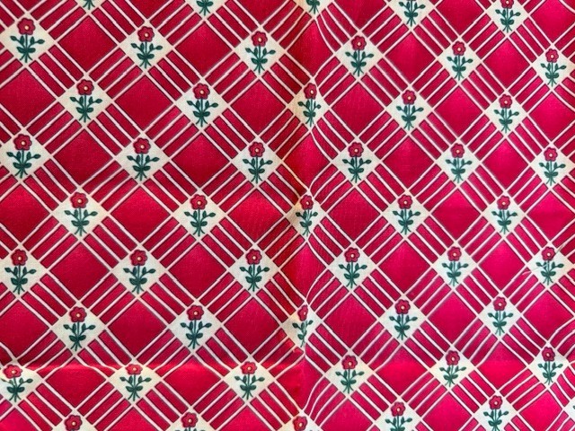 Debbie Mumm Fabric Red Flowers 1 yard