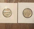 Buffalo Nickel Lot of 2 Coins Copper Circulated Business Strike (1923 and 1934)