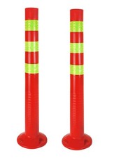 2 X Bollard Poteau de Barrage Poteau Leitpfosten Pylon Barrière Plastique B-Ware