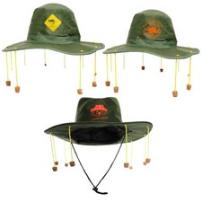 Australia Cork Hat Pack of 3 Green Hats With Hanging Corks Australia Day