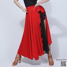 Latin Paso Doble Rumba Salsa Ballroom Dance Performance Skirts Standard Cha Cha