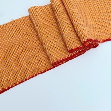 Tangerine C 6.5x60 LONG Shibori Dyed Vintage Silk Japanese Kimono Fabric SF18