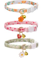 Cat Collar Breakaway with Bells,3 Pack Safety Adjustable Pet Collars,Ideal fo...