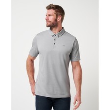 NWT Mens Travis Mathew Handsome Town 3.0 Polo - XXL - Gray Dot Patterned
