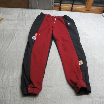 Nike Pants Women Small Red Active Drawstring Jogger Athletic Track 26x27 VTG