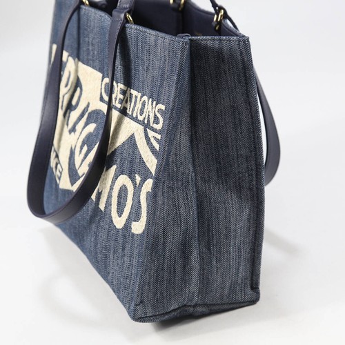 FERRAGAMO 24AW Logo Tote Bag (L) 219406 773820 Salvatore 2WAY Denim Handbag Wom - 第 8/10 張圖片