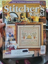 Stitcher's World Cross Stitch Magazine March 2000 Easter, Flowers, Elephants
