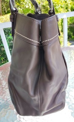 Coach EXTRA LARGE F13733 Vintage Chocolate Brown Soho Y2K Pleated