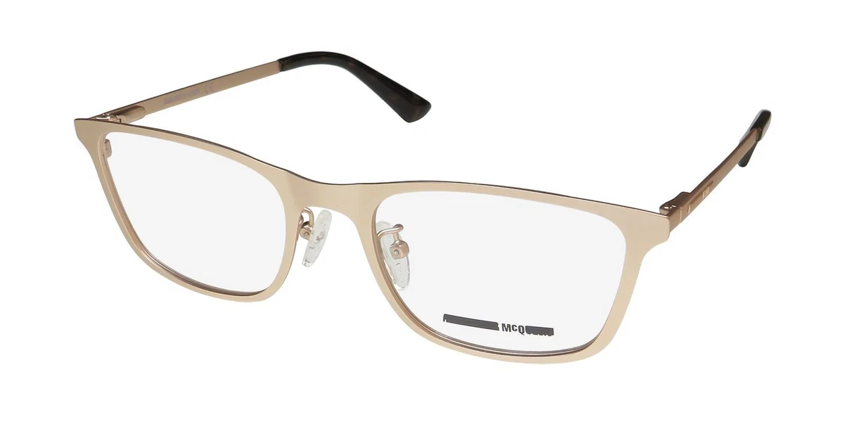 McQ by Alexander McQueen MQ0318O 003 Eyeglasses Gold 52mm Square Frame Amazon.com: Alexander McQueen Square/Rectangle Sunglasses  main image 3