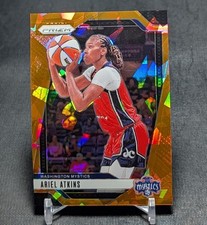 Ariel Atkins Orange Ice Holo 2024 Panini Prizm WNBA Card #56 Washington Mystics