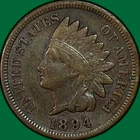 1894 Indian Head Cent Extremely Fine XF Coin #38453