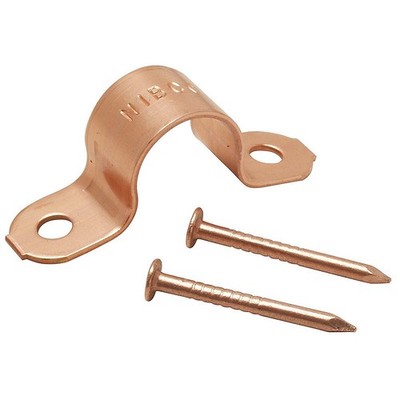 PPG 51310W for PlumbMaster Solid Copper Pipe Strap With Nails, 1/2