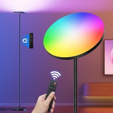 RGB Torchiere Floor Lamps for Living Room, 32W/3200LM Bright LED Standing Lam...