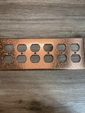 copper 6 gang receptacle cover