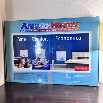 Amaze-Heater MAXI 600W Electric Wall Mounted Panel Heater - White