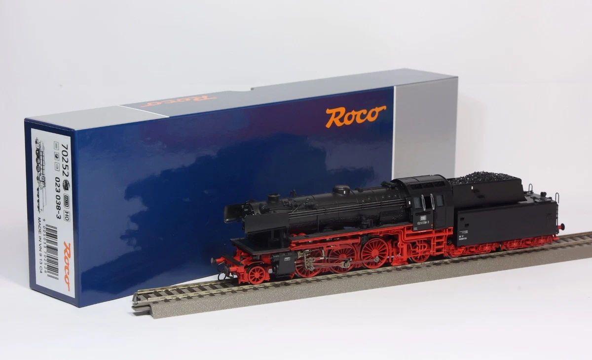 Roco 70252 Dampflok 023 038-3 DB Ep. IV, DC DSS mit Sound, Unbespielt in OVP!