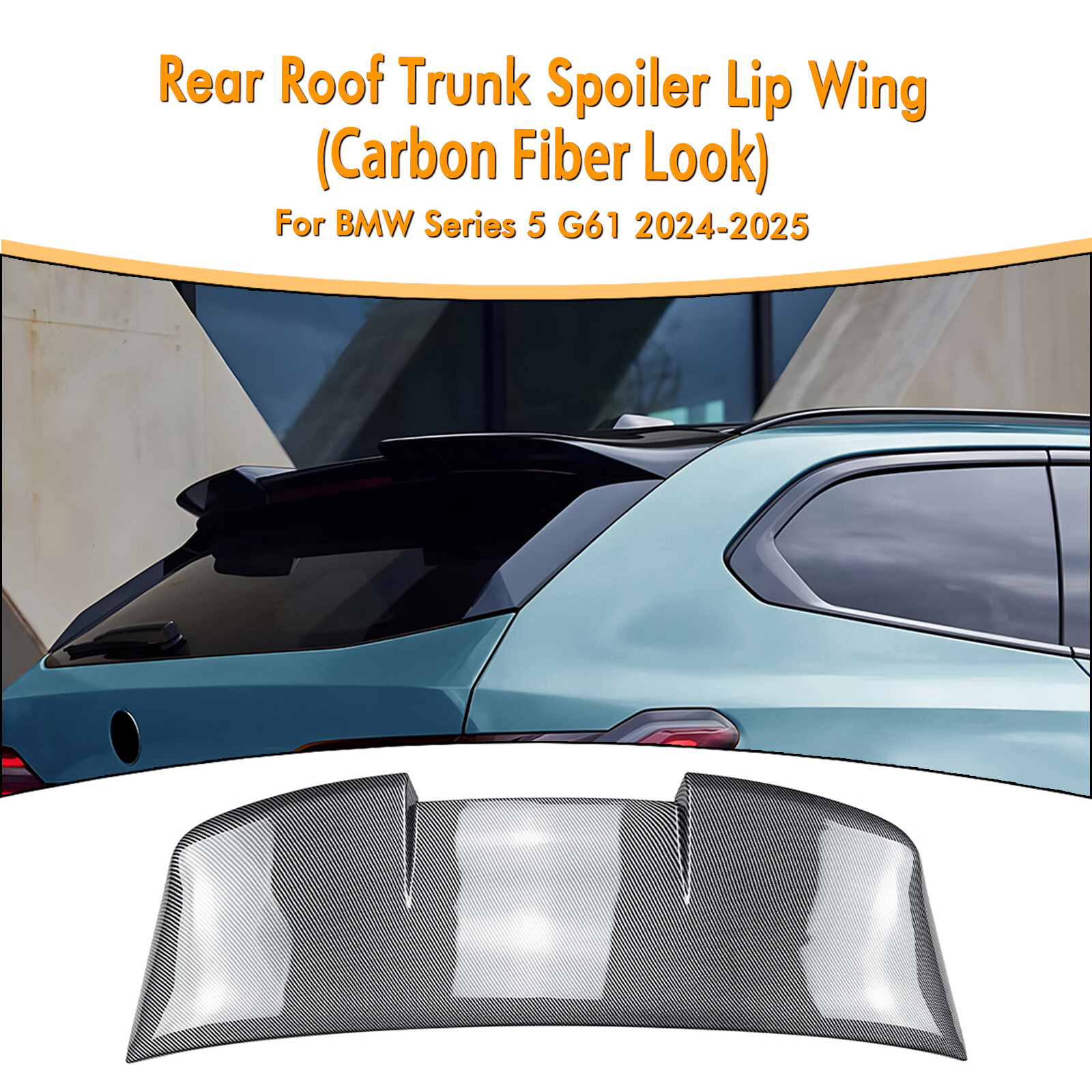 BMW 5 Series G61 2024-2025 Carbon Fiber Rear Trunk Spoiler Lip Wing