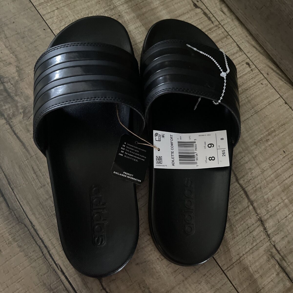 NIB adidas unisex adult Adilette Comfort Slide Sandal Core NIB adidas unisex adult Adilette Comfort Slide Sandal Core