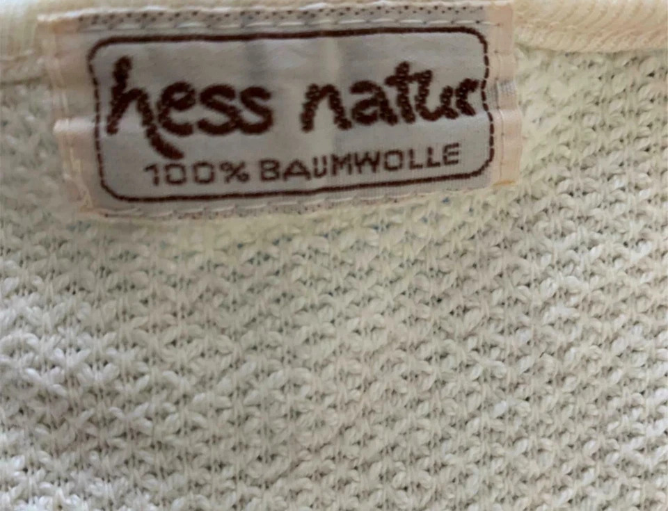Poncho envolvente HESS NATUR marfil 100% algodón con flecos Foto 4 de 4