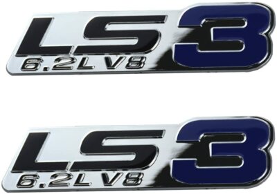 LS3 6.2L V8 Engine Emblems Badge, for car new Nameplate Pair C