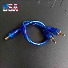 1 RCA Female to 2 RCA Male Plug Y Splitter Audio Video AV Adapter Cable 30cm