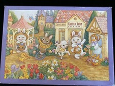 Vtg Springbok Hallmark Easter Town Kids Interlocking Jigsaw Puzzle