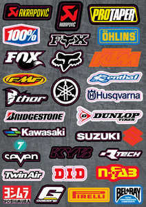 Parts Accessories Motocross Sticker Pack Decal Sheet Mx Racing