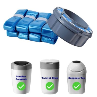 12 Pack Nachfüllbeutel Kompatibel mit Angelcare Tommee Tippee Nachfüllkassetten