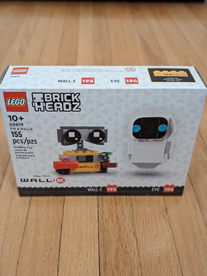 LEGO BRICKHEADZ: Eve & Wall-E (40619) 155 pieces Brand New