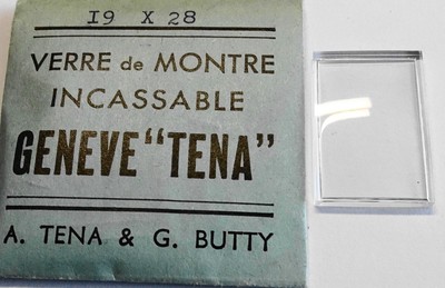 Verre De Montre Rectangle 19 X 23 Mm - Marque TENA & BUTTY - Neuf Sans étiquette