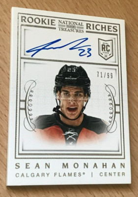 SEAN MONAHAN RC AUTO ROOKIE NATIONAL TREASURES /99 WINNIPEG