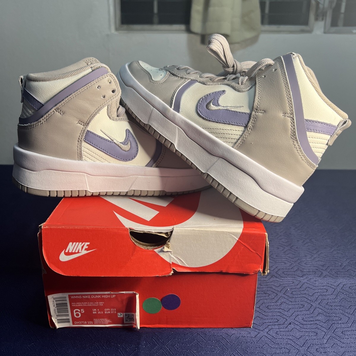 womens dunk high up iron purple