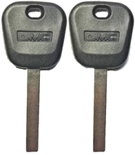 2 Pack - GMC Savana TRANSPONDER CHIP GMC LOGO KEY BLANK Replace 5935493 13520340