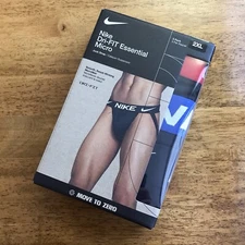 New Nike Dri Fit Micro Stretch Jock Strap 3 Pack Blue Red Retired Colors 2XL